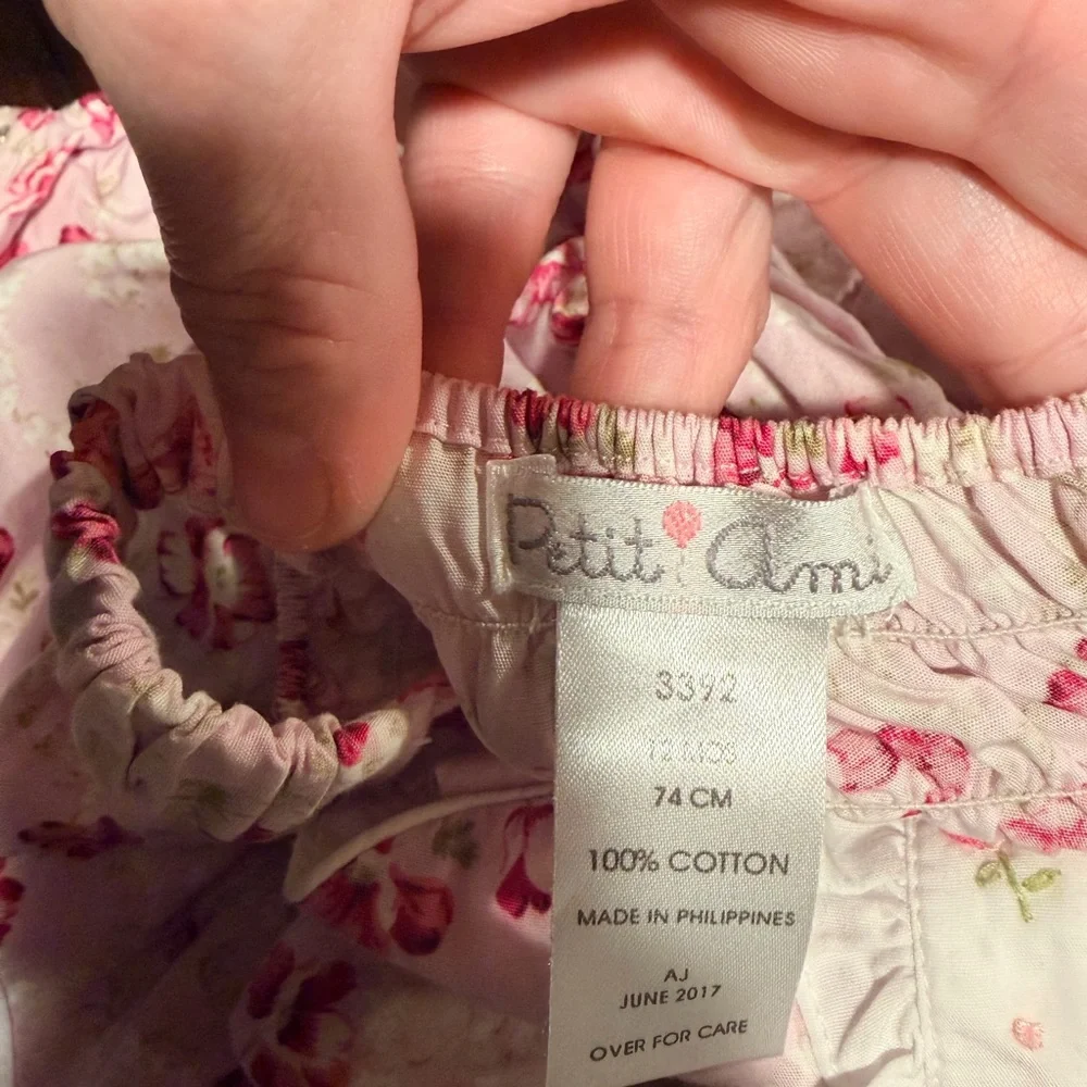 Petit Ami Pink Floral Ruffled Diaper Cover